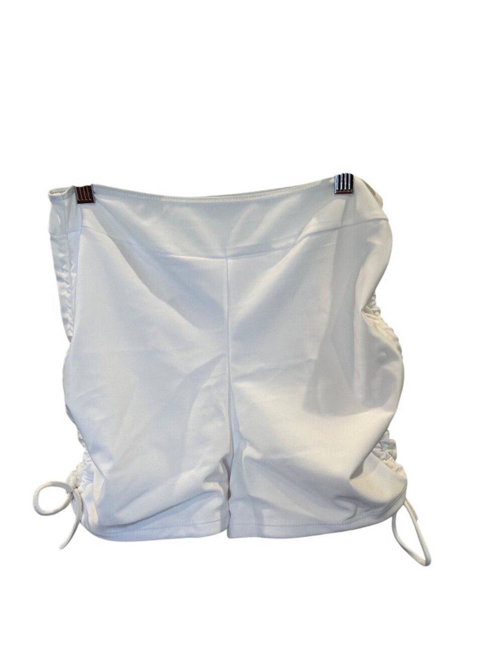Girls Swim Shorts Size 160 Girls XL 14-16 White Side Drawstring Board Shorts